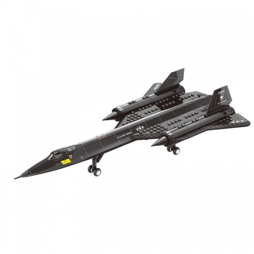 SR-71 Blackbird Reconnaissance Aircraft Jet Building Blocks Kit Military Spy Plane Model Toys 183Pcs Set NO.4005