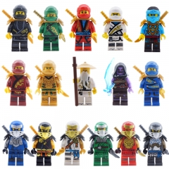 16Pcs Ninjago Minifigures MOC Building Blocks Mini Figure Toys Set