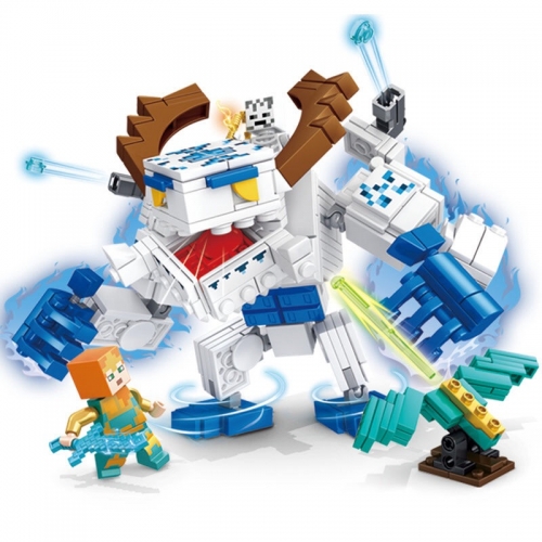 MineCraft The Frost Mon-ster Building Kit Blocks Mini Figures Toys 453Pcs Playset MG822