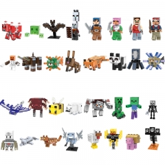 40Pcs My World Collectable Animals Minifigures Building Blocks Mini Figure Toys Set
