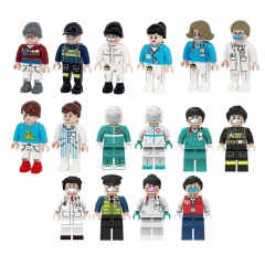 Urban Professionals Medical Staffs Minifigures Building Blocks Mini figures Bricks Toys M8001/8074