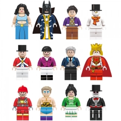 12Pcs Urban Professionals Circus Magician Minifigures Building Blocks Mini figures Bricks Toys NO.1615