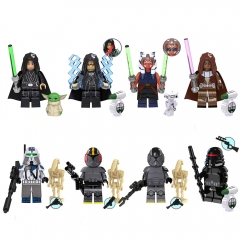 8Pcs Star Wars Movie Characters Minifigures Building Blocks Clone Troopers Purge Spark Ahsoka Mini Figures Bricks Kids Toys TV6105
