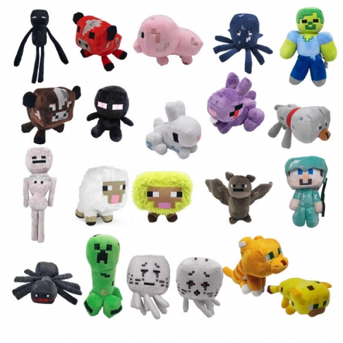 Minecraft Figures Collectable Plush Toys Enderman Creeper Ocelot Bat Stuffed Animals Soft Dolls Small Size