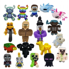 Minecraft New Figures Collectable Plush Toys Wither Frog Warden Hell Cow Stuffed Animals Soft Dolls