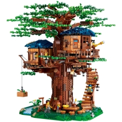 2-in-1 Tree House Large Scene Building Blocks Kit Interchangeable Treehouse 3117Pcs Set