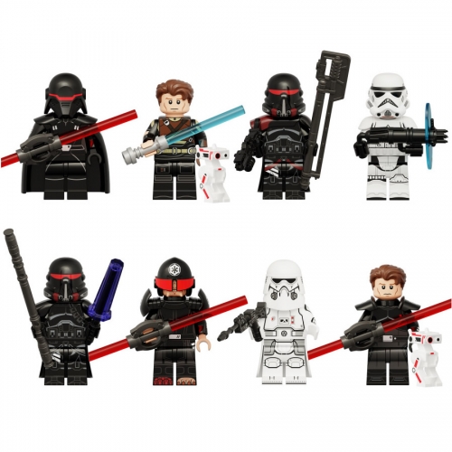 8Pcs Star Wars Cal Kestis Purge Troopers Minifigures Building Blocks Mini Figures Toys Set KT1066