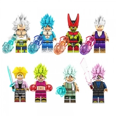 8Pcs Dragon Ball Goku Vegeta Kefla Building Blocks Mini Action Figures Bricks Toys Set KF6181A