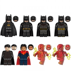 8Pcs Super Heroes Batman The Flash Minifigures Building Blocks Mini Action Figures DIY Dricks Toys G0123
