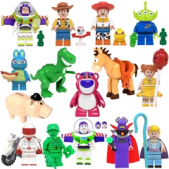 15Pcs Set Toy Story 4 Building Blocks Woody Buzz Lightyear Alien Mini Figure Toys