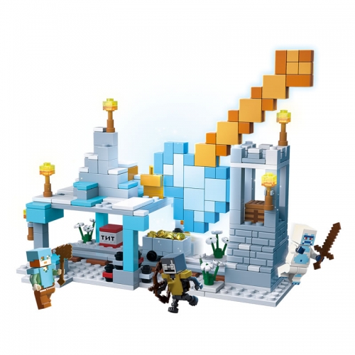 Minecraft Axe Outpost Building Blocks Playset Assembly DIY Bricks Block Toys NO.786