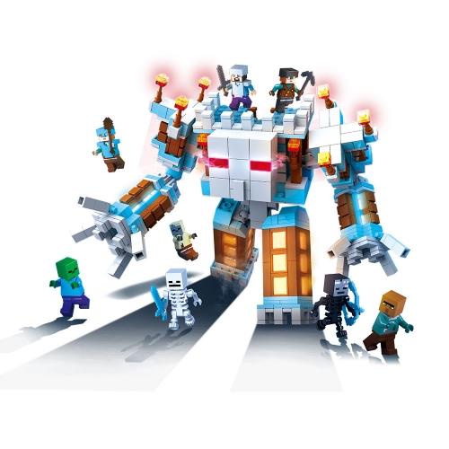 Minecraft Snow Guardian Building Blocks Assembly DIY Bricks Block Toys with LED Lamp Holder 866Pcs Set NO.751