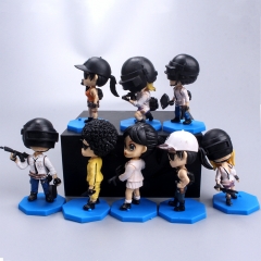 8Pcs PUBG Game Characters Mini Action Figures Cute Figurines Cake Toppers Decorations PVC Kids Toys 9cm/3.5Inch Tall