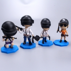 8Pcs PUBG Game Characters Mini Action Figures Cute Figurines Cake Toppers Decorations PVC Kids Toys 9cm/3.5Inch Tall