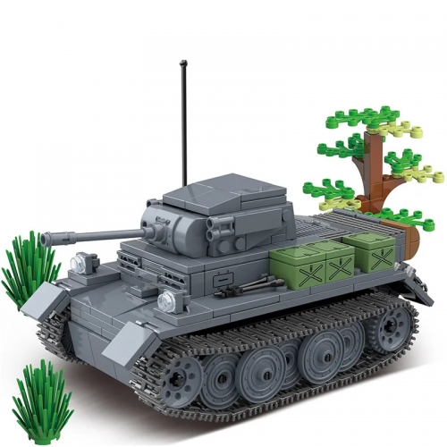 Military WW2 Tanks Series Building Blocks PZ.KPFW II AUSF L LUCHS Tank Playset with Mini Figures 503Pcs Set 100100