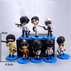 8Pcs PUBG Game Characters Mini Action Figures Cute Figurines Cake Toppers Decorations PVC Kids Toys 9cm/3.5Inch Tall
