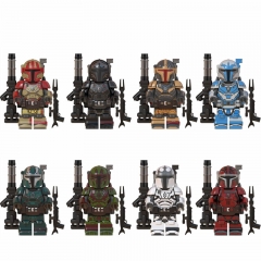 8-Pack Star Wars Heavy Infantry Mandalorian Building Blocks Mini Figures with Accessories WM6094