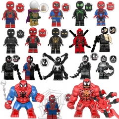 18Pcs Super Heroes Spider Man Carnage Minifigures Building Blocks Mini Figure Toys Set