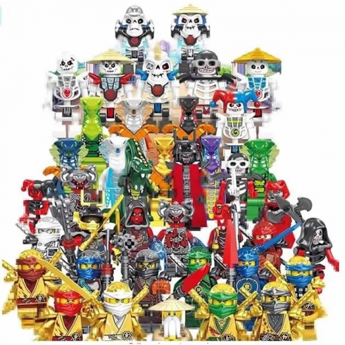 40Pcs Set MOC Ninjago Building Blocks Mini Figures Assembly Bricks Kids Toys Children's Gift