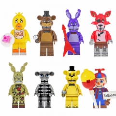 8Pcs Set Five Nights At Freddy's Building Blocks Mini Action Figure Toys KF6071