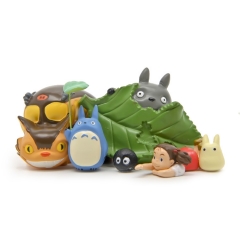 6Pcs Totoro Anime Action Figures May Bus Cat PVC Mini Figurines Toys Artwares 1-4cm/0.4-1.6inch Tall