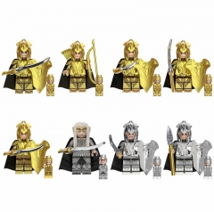 8-Pack The Lord of the Rings Minifigs Elven Warrior Archer Guards Building Blocks Mini Figures Kids Toys Set TV6405