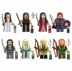 8-Pack The Lord of the Rings Minifigs Arwen Aragorn Elrond Building Blocks Mini Figures Set Kids Bricks Toys TV6403