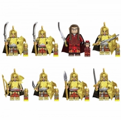 8-Pack The Lord of the Rings Minifigs Noldo Warrior Archer Guards Elrond Building Blocks Mini Figures Kids Toys Set TV6404