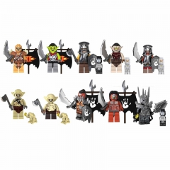10-Pack The Lord of the Rings Minifigs ORCS Goblin Uruk-hai Building Blocks Mini Figures Set Kids Bricks Toys TV6402