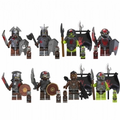 8-Pack The Lord of the Rings Minifigs Uruk-hai Building Blocks Mini Figures Set Kids Bricks Toys TV6407