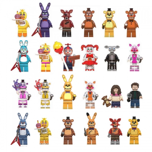 24-Pack WM Blocks Minifigures Five Nights At Freddy's FNAF Building Block Mini Figures Kids Toys Set WM6070 WM6097 WM6170