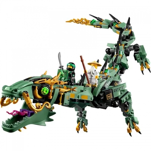 Ninjago Compatible Green Mech Armor Dragon Building Blocks Mini Figure Toys Set