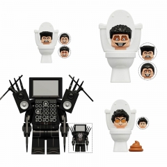 4-Pack Skibidi Toilet Building Blocks Toilet-Man Titan TV Man Mini Action Figures DIY Bricks Kids Toys Set KDL821