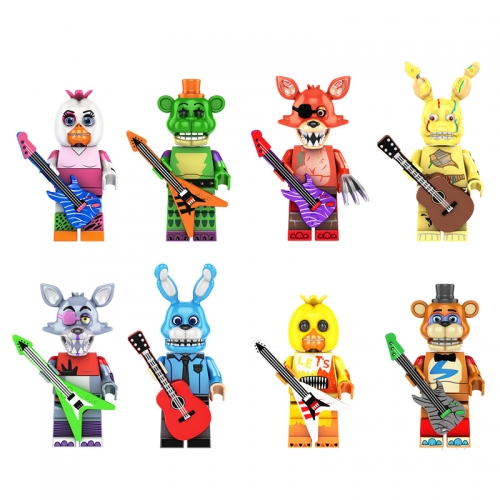 8Pcs Set Five Nights At Freddy's Minifigures FNAF Block Mini Figure Toys KF6160