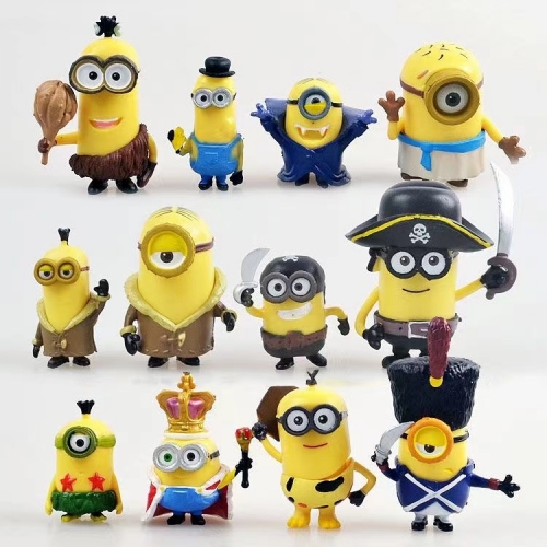 12Pcs Set Despicable Me 3 The Minions Action Figure PVC Toys Cute Movie Characters Mini Figurines