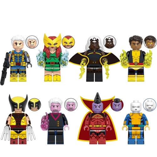 8-Pack Super Heroes Cable Jean Grey Storm Sunspot Building Blocks Mini Figures Kids Toys G0170