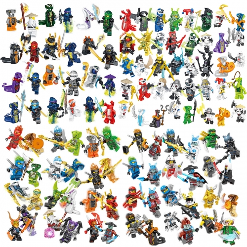 112Pcs Set Ninjago MOC Compatible Minifigures Building Blocks Mini Figure Toys