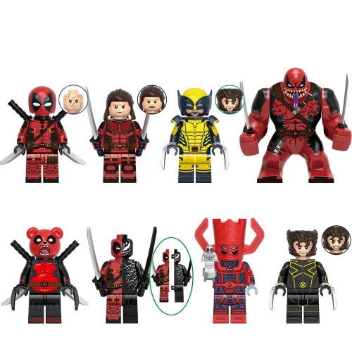 8-Pack Super Heroes Deadpool Building Blocks Mini Action Figures Bricks Kids Toys Set G0172