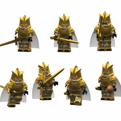 7-Pack Game of Thrones Building Blocks Gold Mini Action Figures Bricks Kids Toys Set KT1001