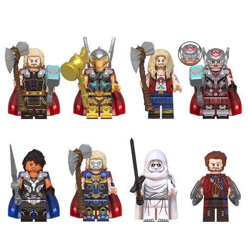 8-Pack Super Heroes Thor Building Blocks Mini Action Figures Bricks Kids Toys Set WM6146