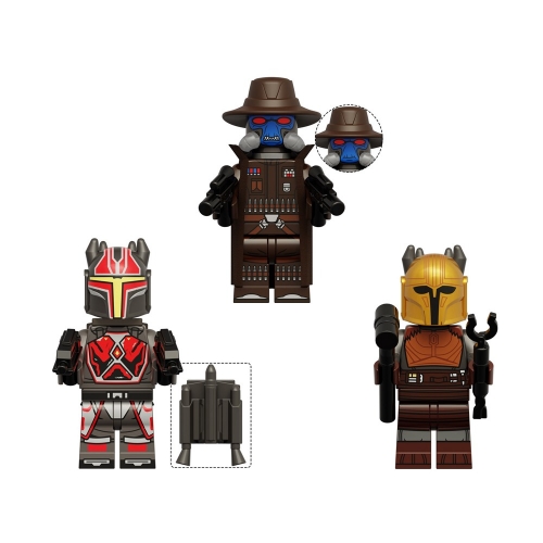 3-Pack Star Wars Building Blocks Bane Commander Blacksmith Mini Action Figures Bricks Kids Toys Set KT1074