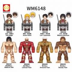 8-Pack Attack on Titan Scout Legion Building Blocks Mini Action Figures DIY Bricks Kids Toys Set WM6148