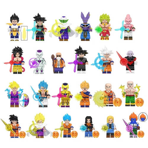 24-Pack WM Blocks Dragon Ball Anime Building Blocks DIY Mini Action Figures Bricks Kids Toys WM6177 WM6178 WM6180