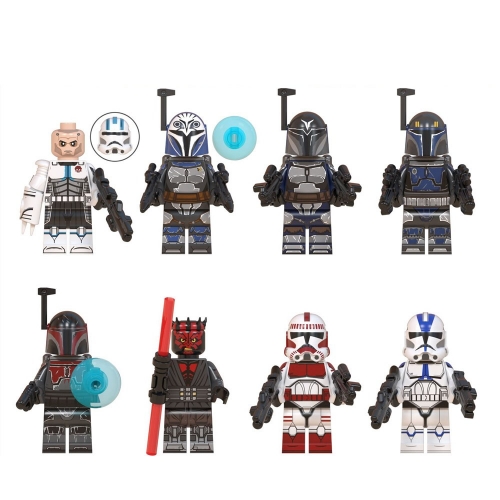 8-Pack Star Wars Echo Bo-katan Death Watch 501st Legion Building Blocks Mini Action Figures Kids Bricks Toys WM6098