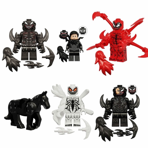 6-Pack Super Heroes Riot Venom Horse Carnage Building Blocks Mini Action Figures Kid Educational Toys Set KDL832