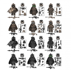 WM Blocks Military Special Forces Building Block Mini Figures Toys Set with Weapons and Accessories WM6168 WM6169