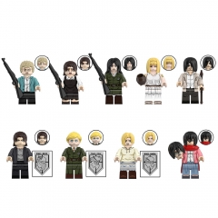 9-Pack Attack on Titan Scout Legion Building Blocks Mini Action Figures DIY Bricks Kids Toys Set WM6204