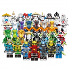 32Pcs Ninjago MOC Anime Movie Minifigures Building Blocks Mini Figures Set Kids Toys 61058