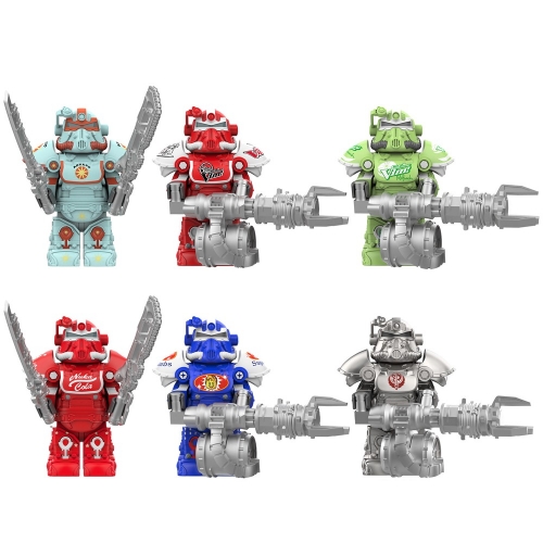 6-Pack Star Wars W1351 W1360-W1364 T51 Mecha Figures Mini Assembly Action Figures Building Block Toys Kids Gifts