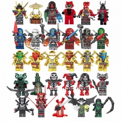 29Pcs Ninjago Mini Action Figures with Weapons Building Blocks DIY Bricks Toys Deluxe Collectible Kids Gift